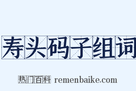 寿头码子组词是什么意思的图片